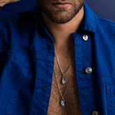 Cobalt Tear Necklace
